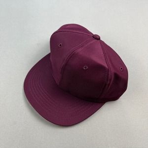 Vintage Maroon Hat Cap Snapback Burgundy Red Youngan Blank Basic Adjustable 90s